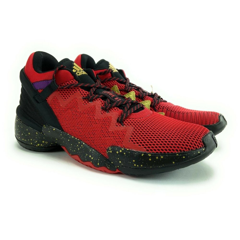 Adidas Men's D.O.N. Issue 2 Chinese New Year Red Gold Shoes FX6490 Size 8.5 - 12